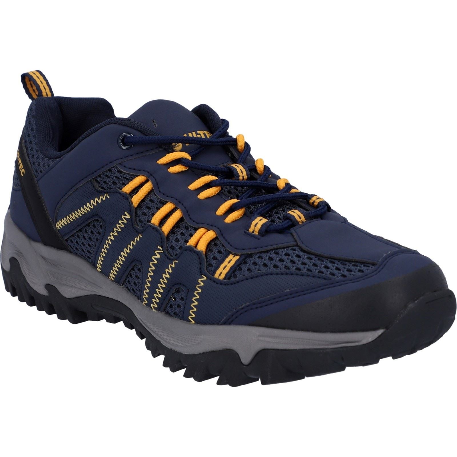 Hi-Tec Jaguar Herren Wanderschuhe Aus Polyester In Marineblau/Gelb
