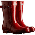 Hunter Original Short Gloss Damen Gummistiefel In Militärrot
