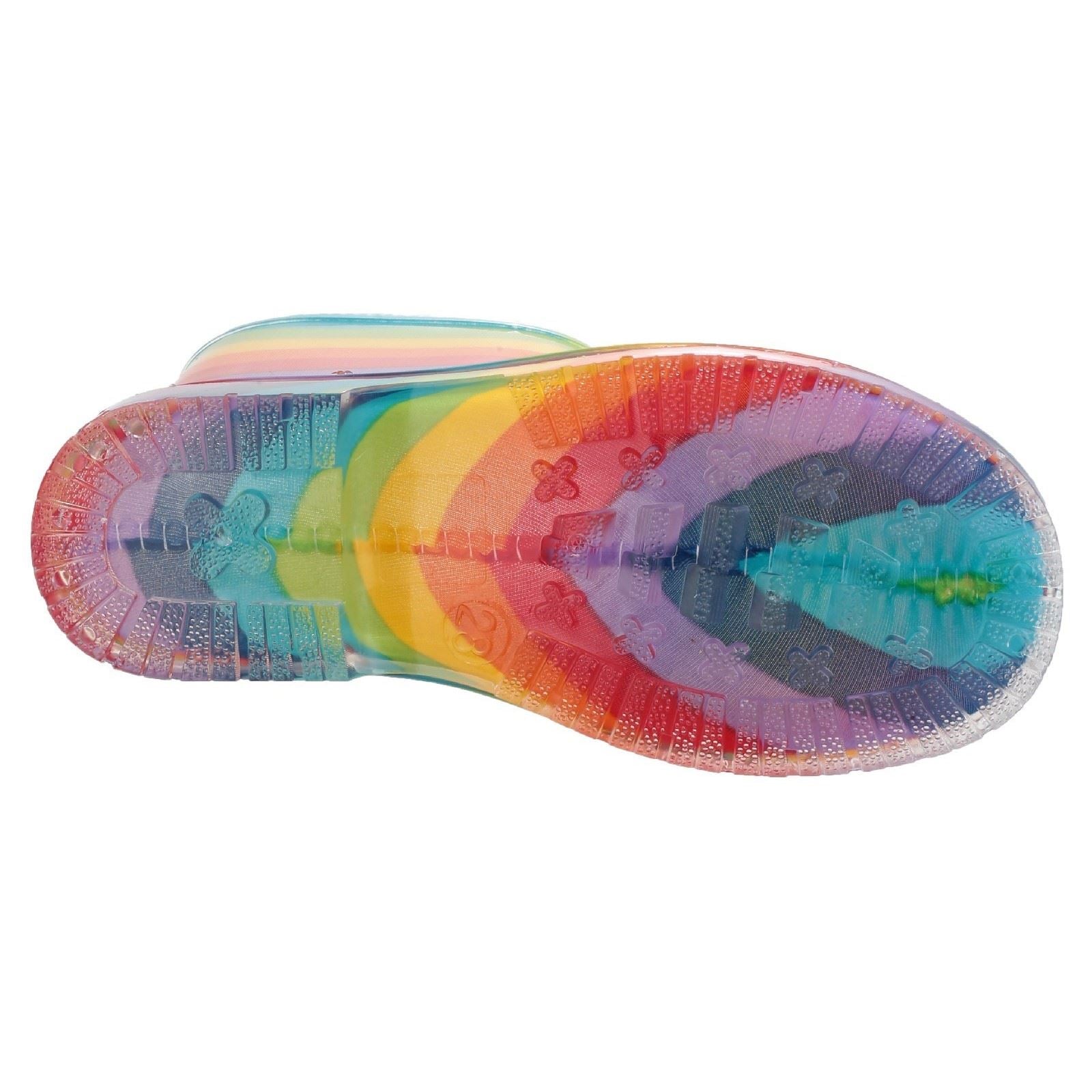 Cotswold PVC Jnr Mädchen Regenbogen Gummistiefel Aus Pvc