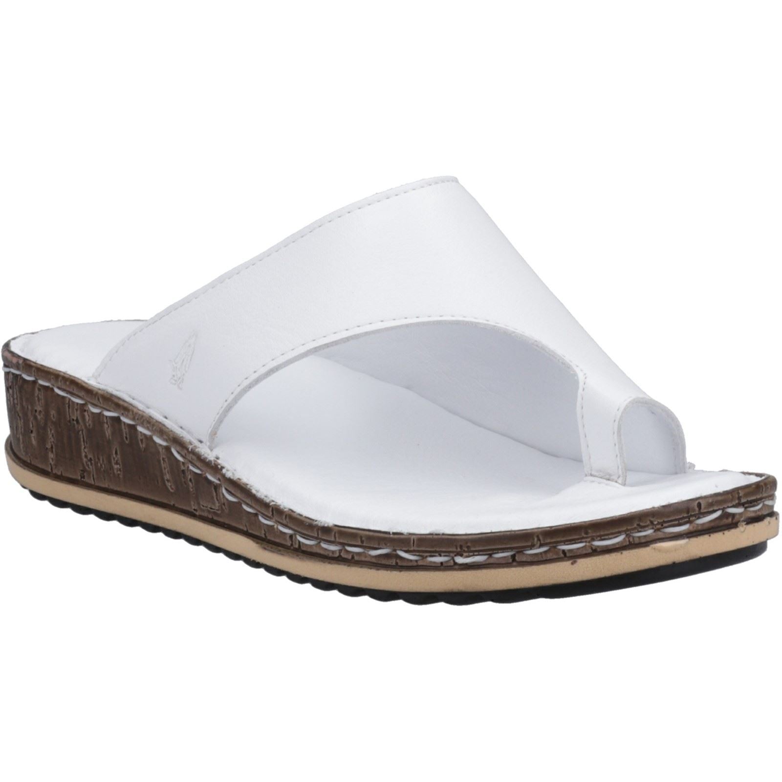Hush Puppies Elissa Toepost Damen Sandalen Aus Wildleder In Weiß