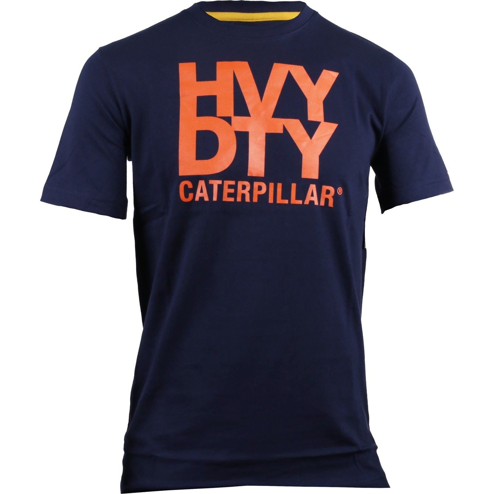 Caterpillar Heavy Duty Baumwoll Männer Schwarze Farbe Kurzarm-T-Shirts
