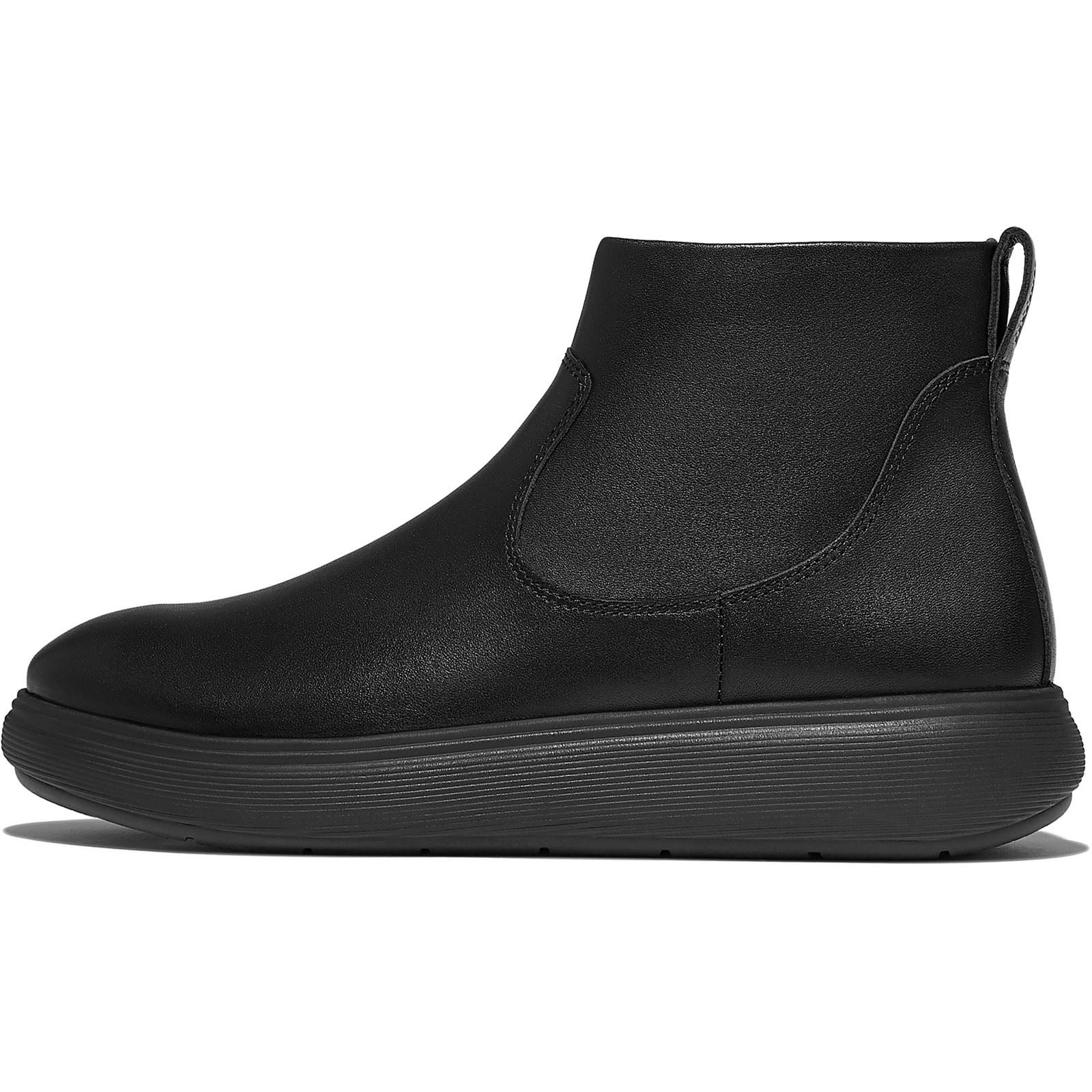 Fitflop Iq-Comff Leder Damen All Black Stiefel