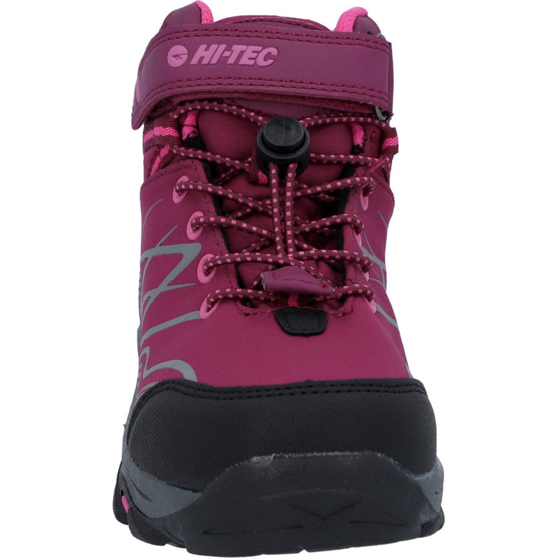 Hi-Tec Blackout Mid Polyester Soft Shell Mädchen Wanderstiefel In Dunkelrosa/Fuchsia