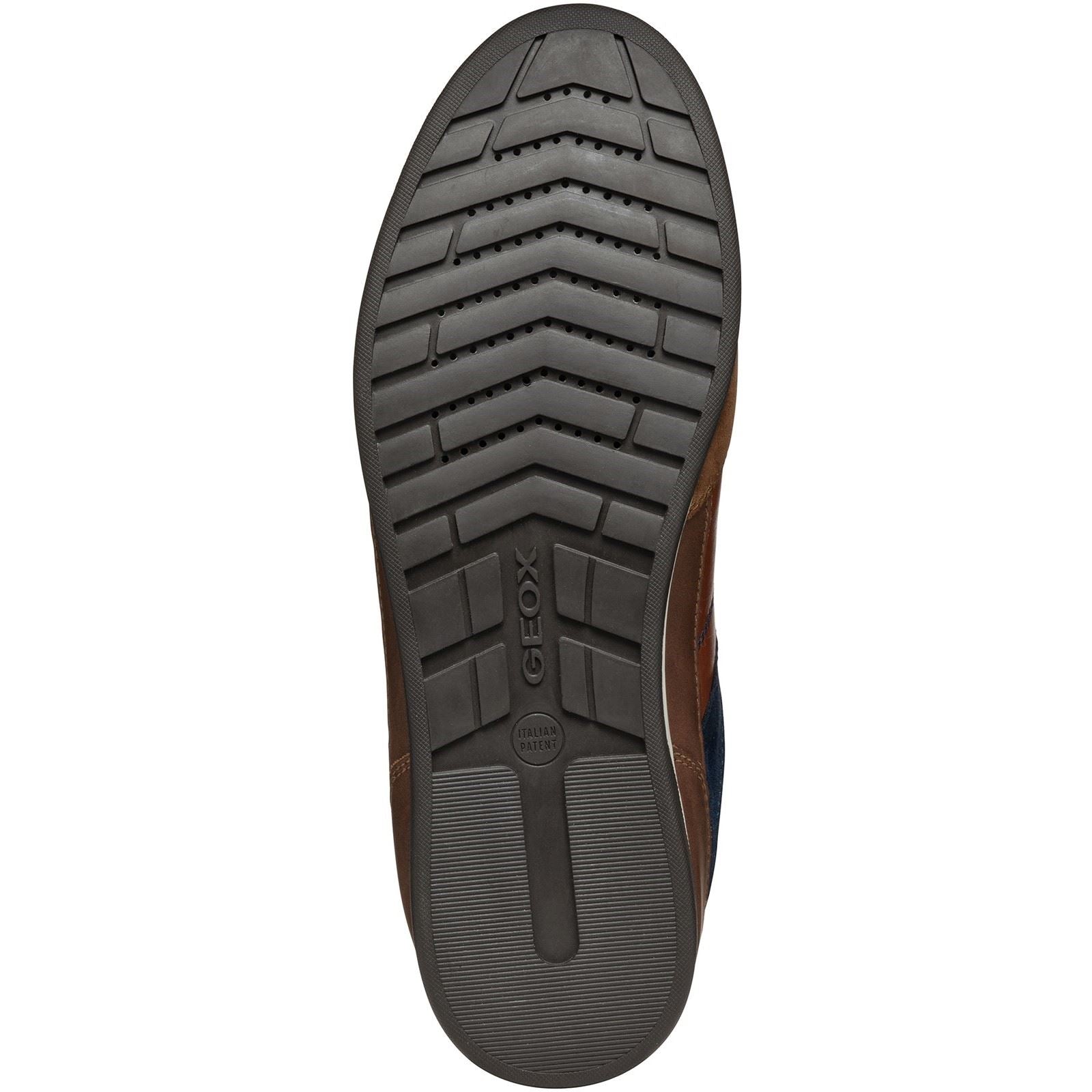 Geox U Renan B Wildleder Herren Sneakers In Braun/Navy
