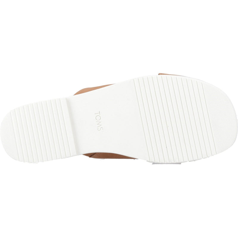 TOMS Mae Crossover Damen Ledersandalen In Braun