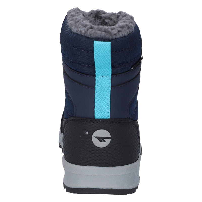 Hi-Tec Leo Nylon Unisex Kinder Blaunacht/Schwarz/Pfauenblau Winter Stiefel bis zur Mitte der Wade