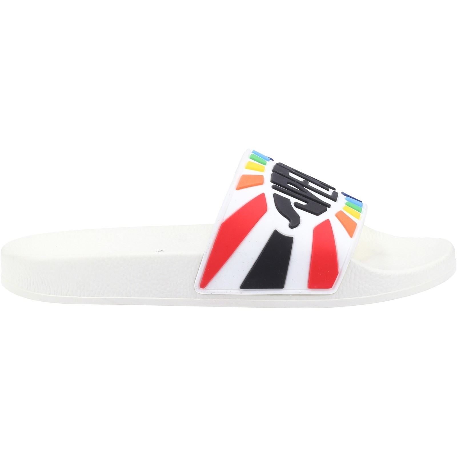 Superga Slide Damen Sandalen In Weiß/Mehrfarbig