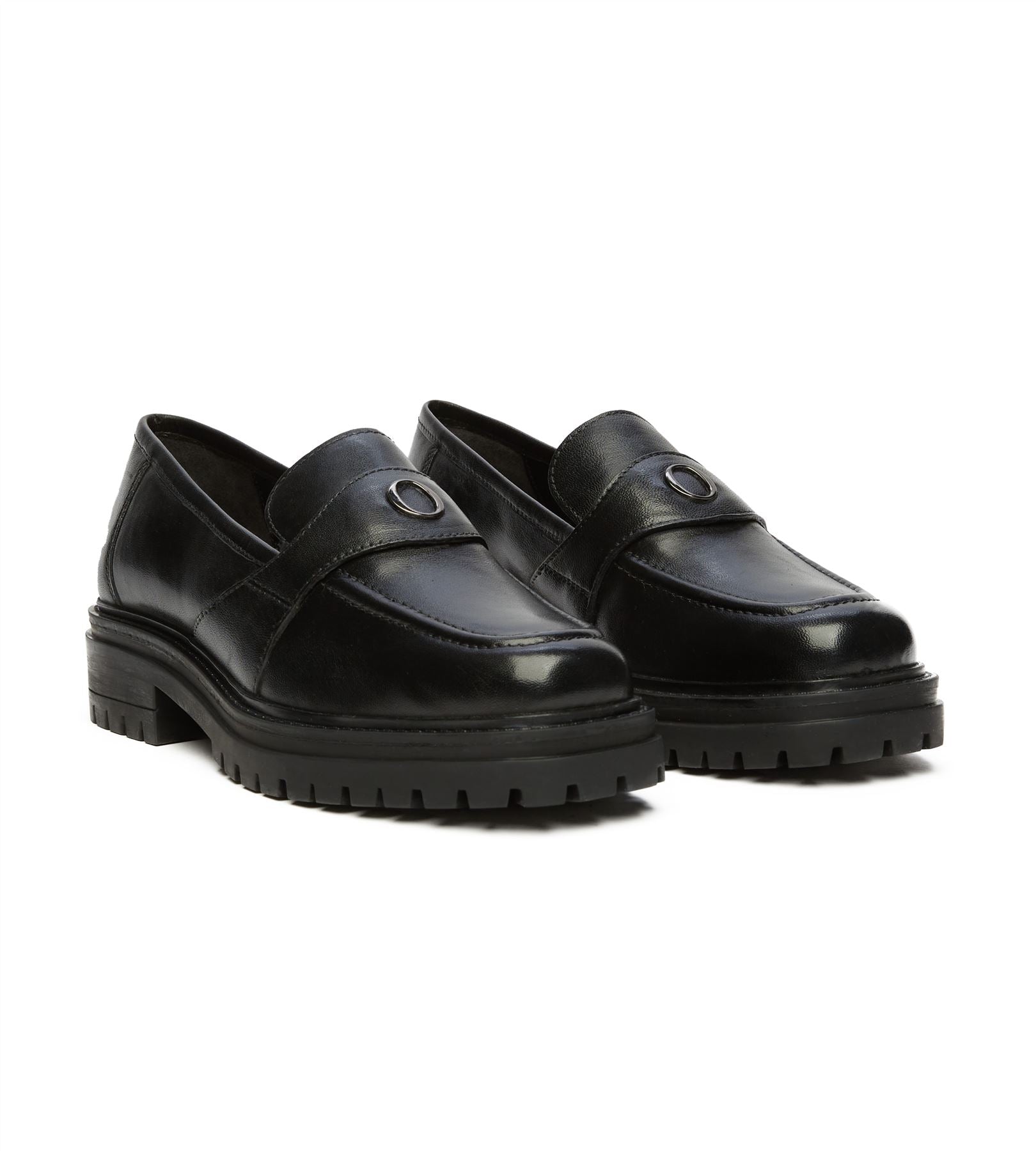 Osprey London The Greenwich Leder Damen Schwarze Slipper