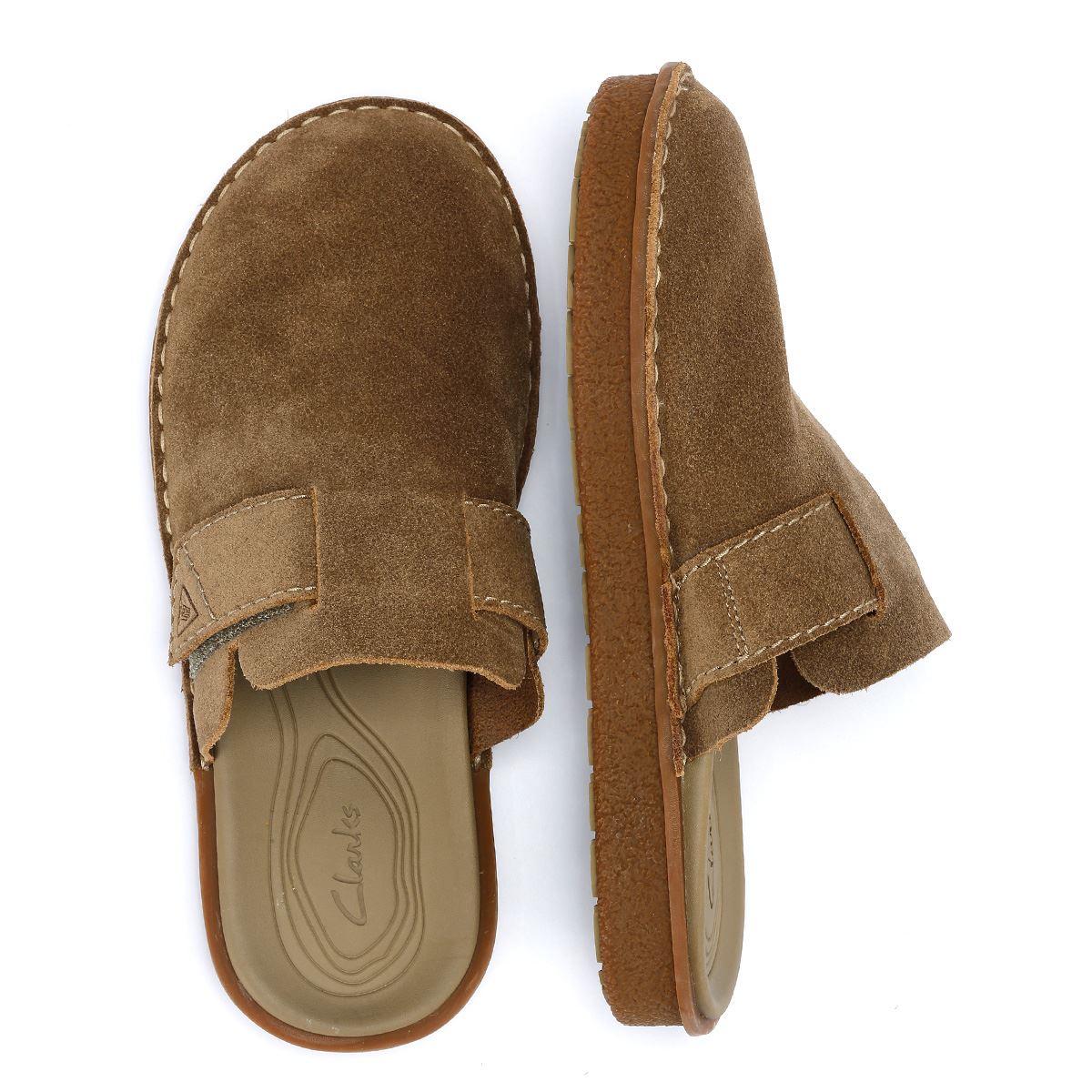 Clarks Main Litton Herren Eichenholz Wildleder Clogs