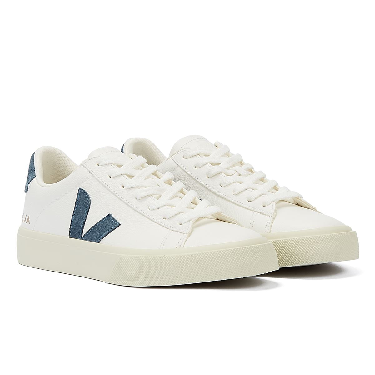 Veja Damen-Turnschuhe Campo California In Weiß/Blau