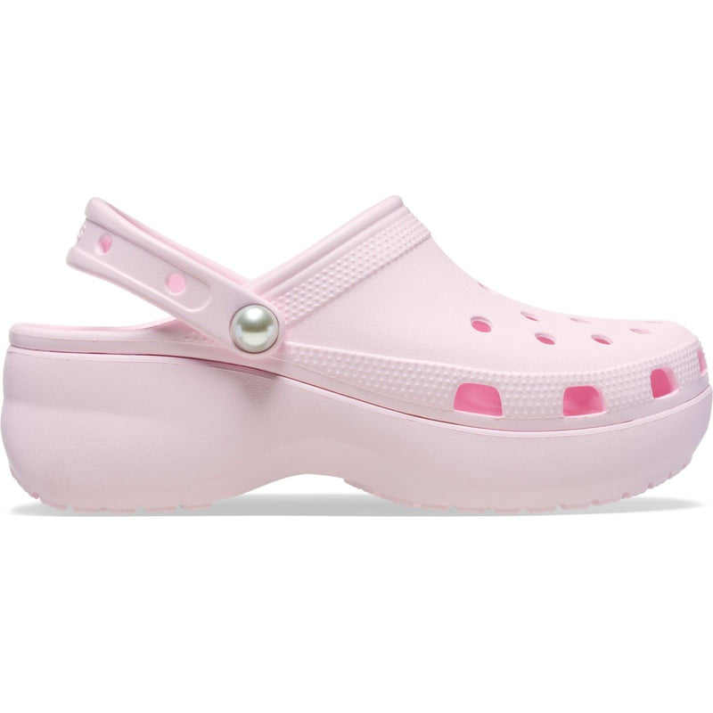 Crocs Classic Platform Damen Pantoletten Aus Rosafarbenem Thermoplast