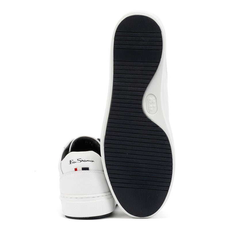 Ben Sherman Ace Cupsole Leder Herren Weiße Sneakers