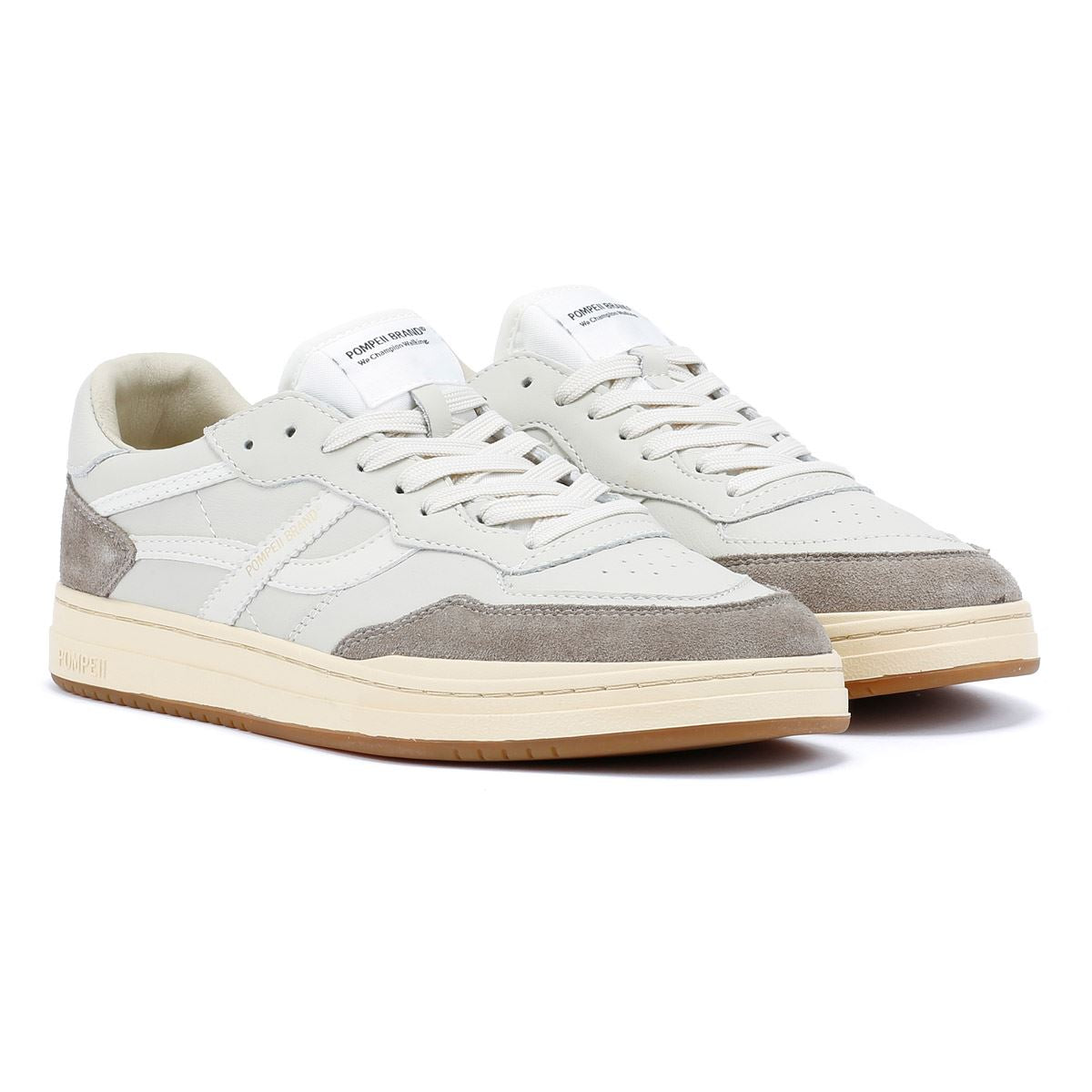 Pompeii Elan Leder Herren Weiße Sneakers