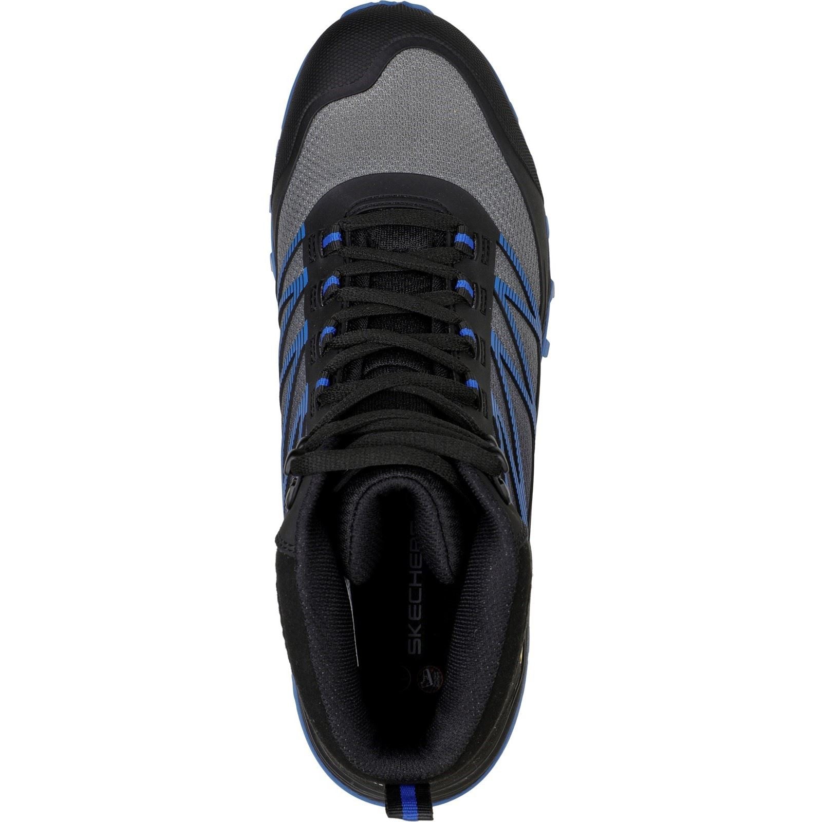 Skechers Workwear Puxal Firmle Leder Herren Schwarz/Blaue Sicherheitsschuhe