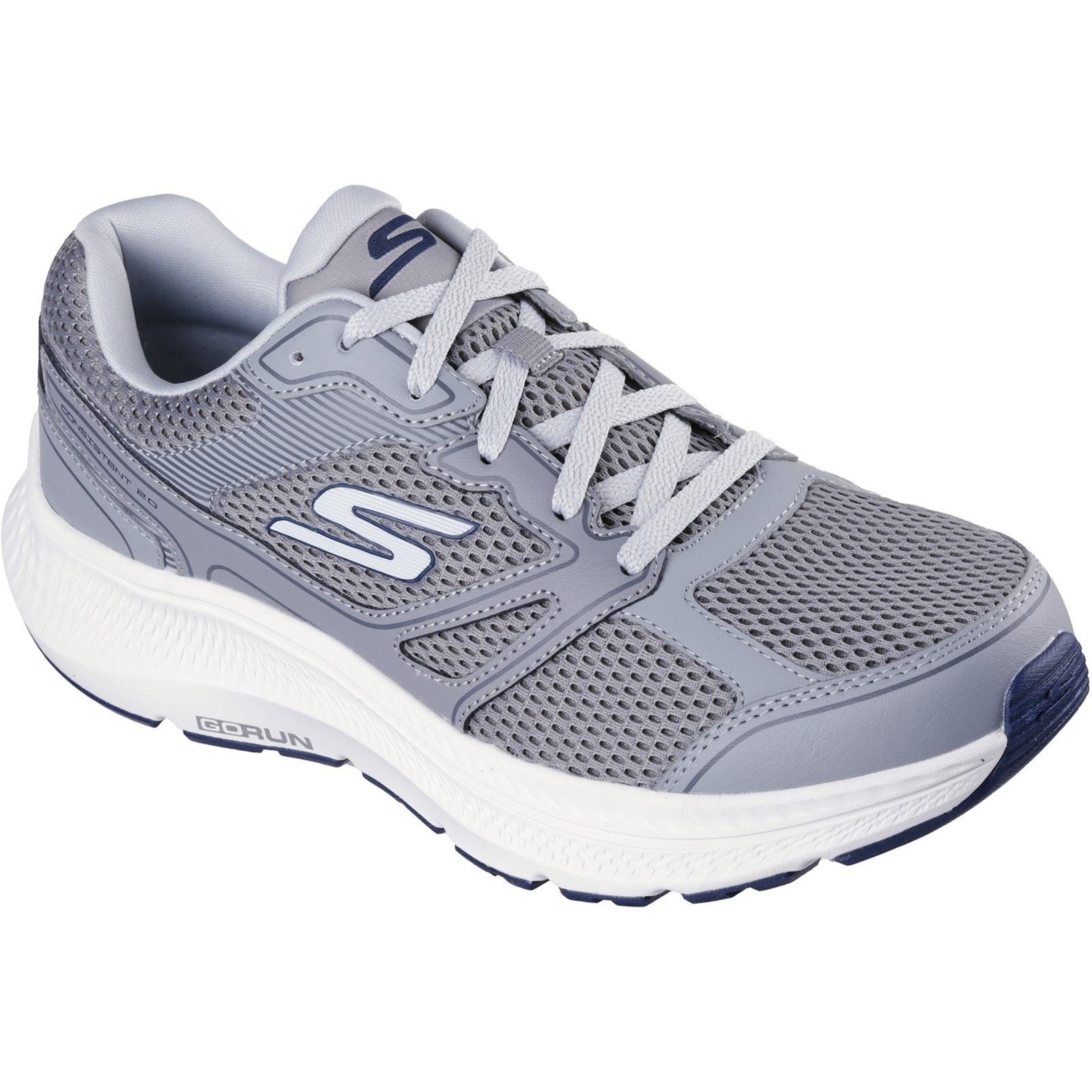 Skechers Go Run Consistent 2.0 Mapleton Leder Herren Graue Turnschuhe