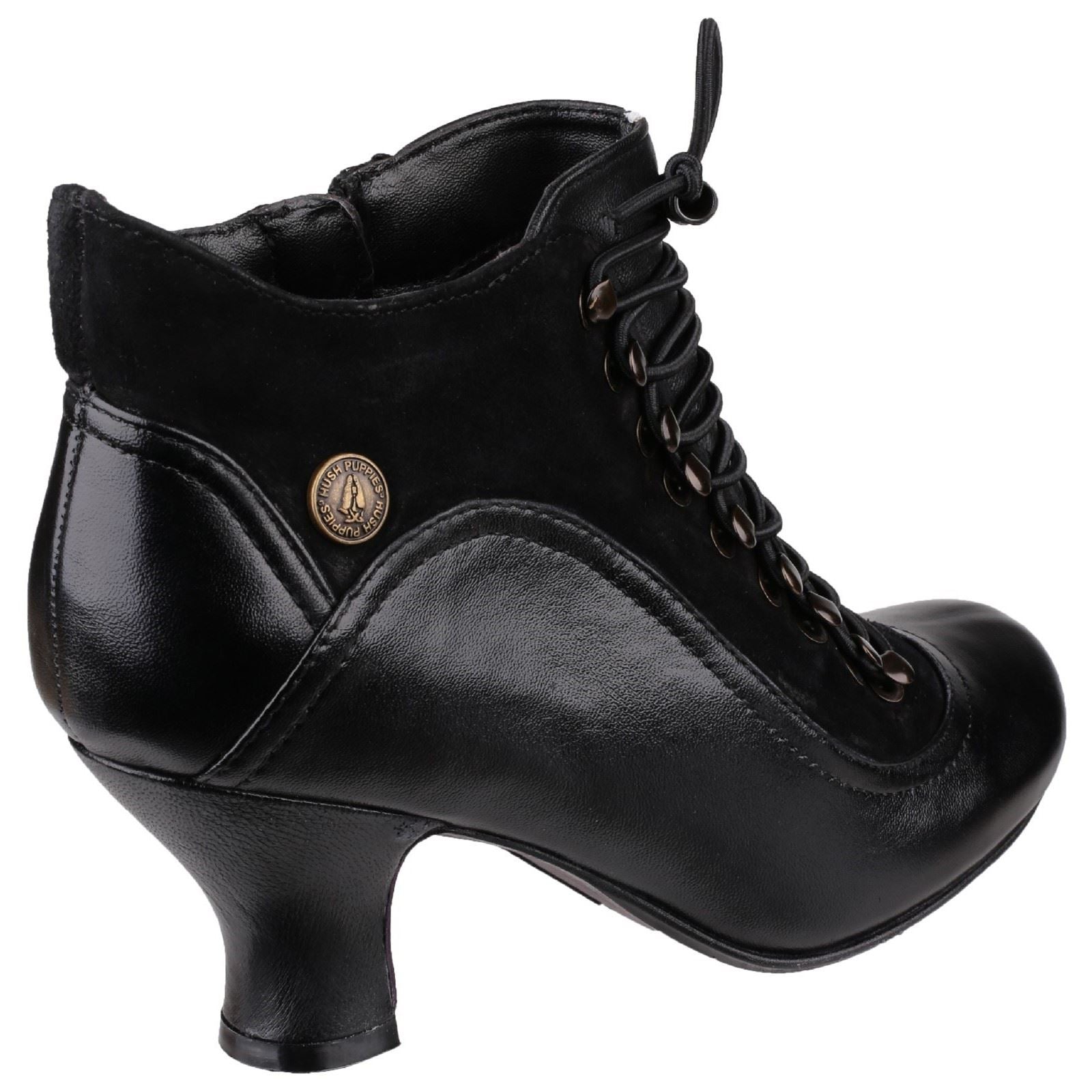 Hush Puppies Vivianna Damenlederstiefel In Schwarz