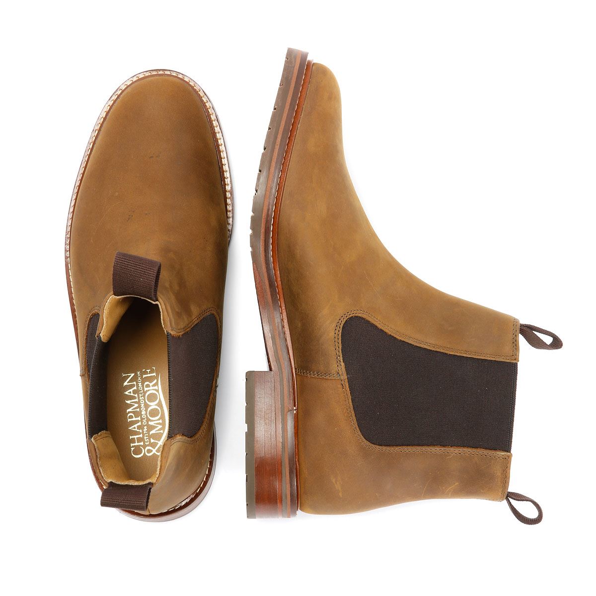 Chapman & Moore Country Chelsea Leder Herren Braune Stiefel