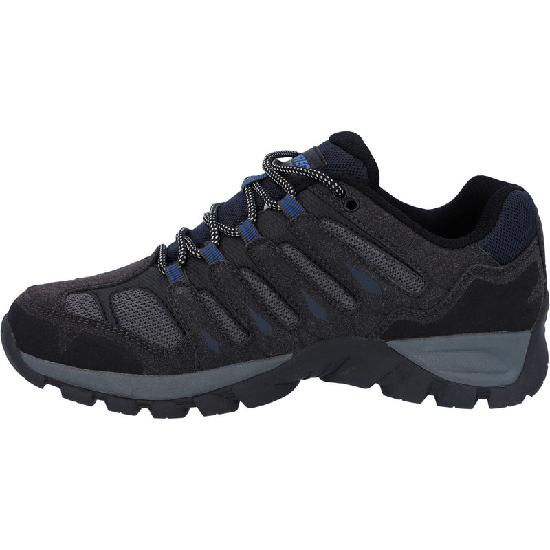 Hi-Tec Corzo Low Pu Wildleder Herren Wanderschuhe In Anthrazit/Nautikblau