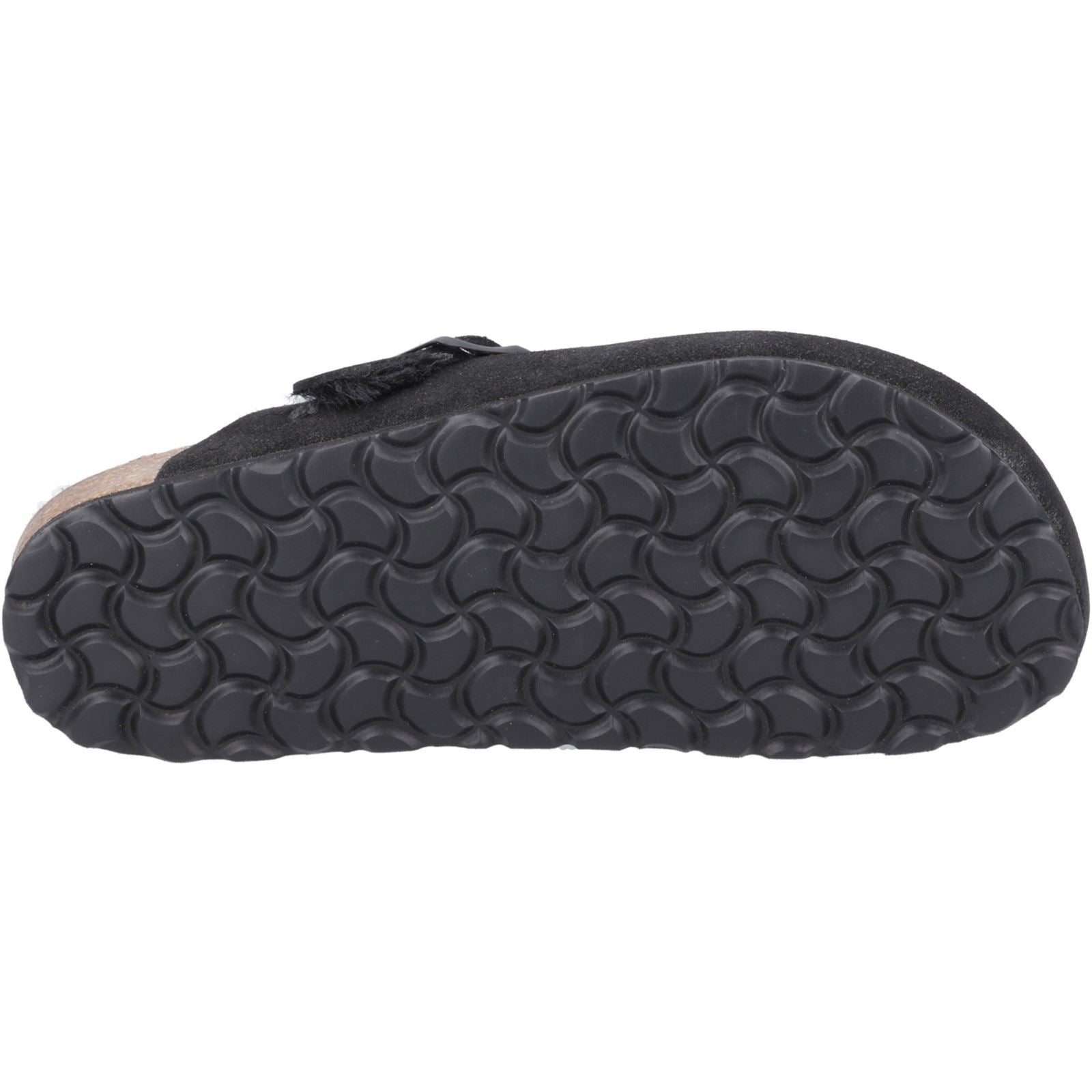 Hush Puppies Jade Leder Damen Schwarze Farbe Hausschuhe