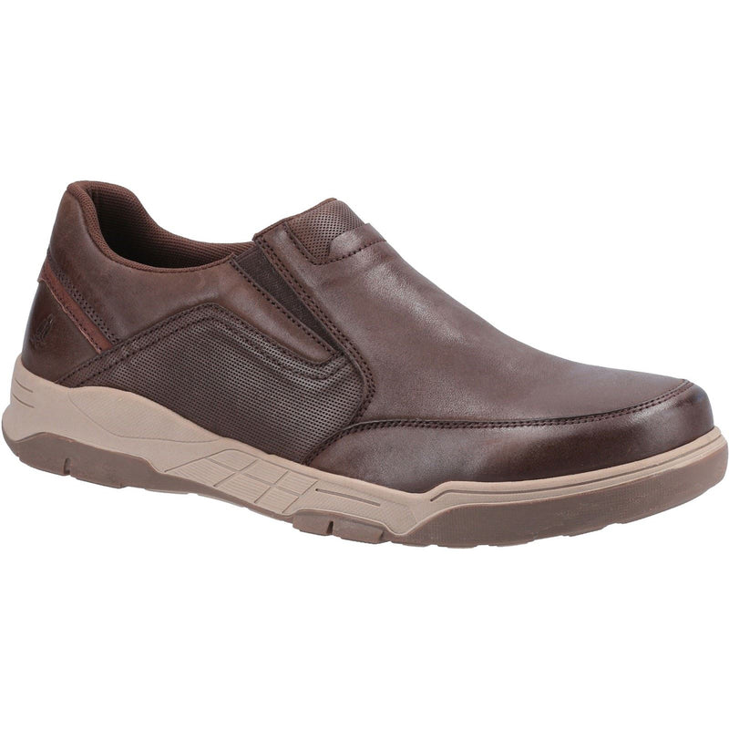 Hush Puppies Fletcher Leder-Herren-Kaffee-Loungers