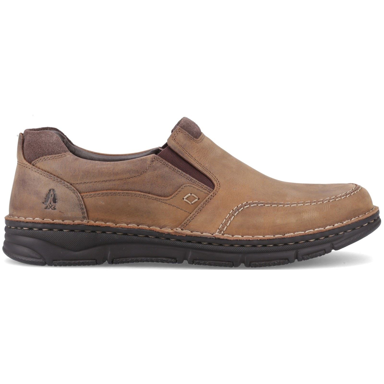 Hush Puppies Franco Slip on Leder Herren Tan Freizeitschuhe