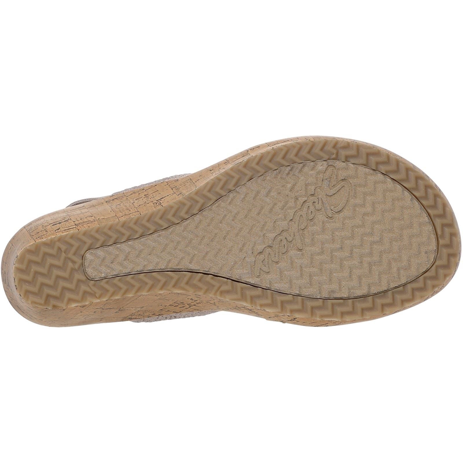 Skechers Beverlee Timeless Touch Damen Sandalen In Taupe Aus Textil