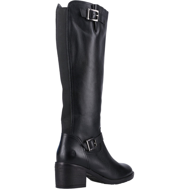 Hush Puppies Heidi Leder Damen Schwarze Farbe Lederstiefel