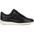 Geox D MYRIA Kunstleder-Damensneaker In Schwarz