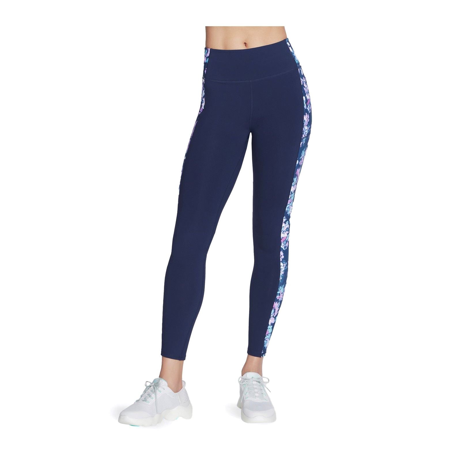 Skechers Performance GOWALK Misty Floral Legging Nylon Damen Blaue Sportleggings