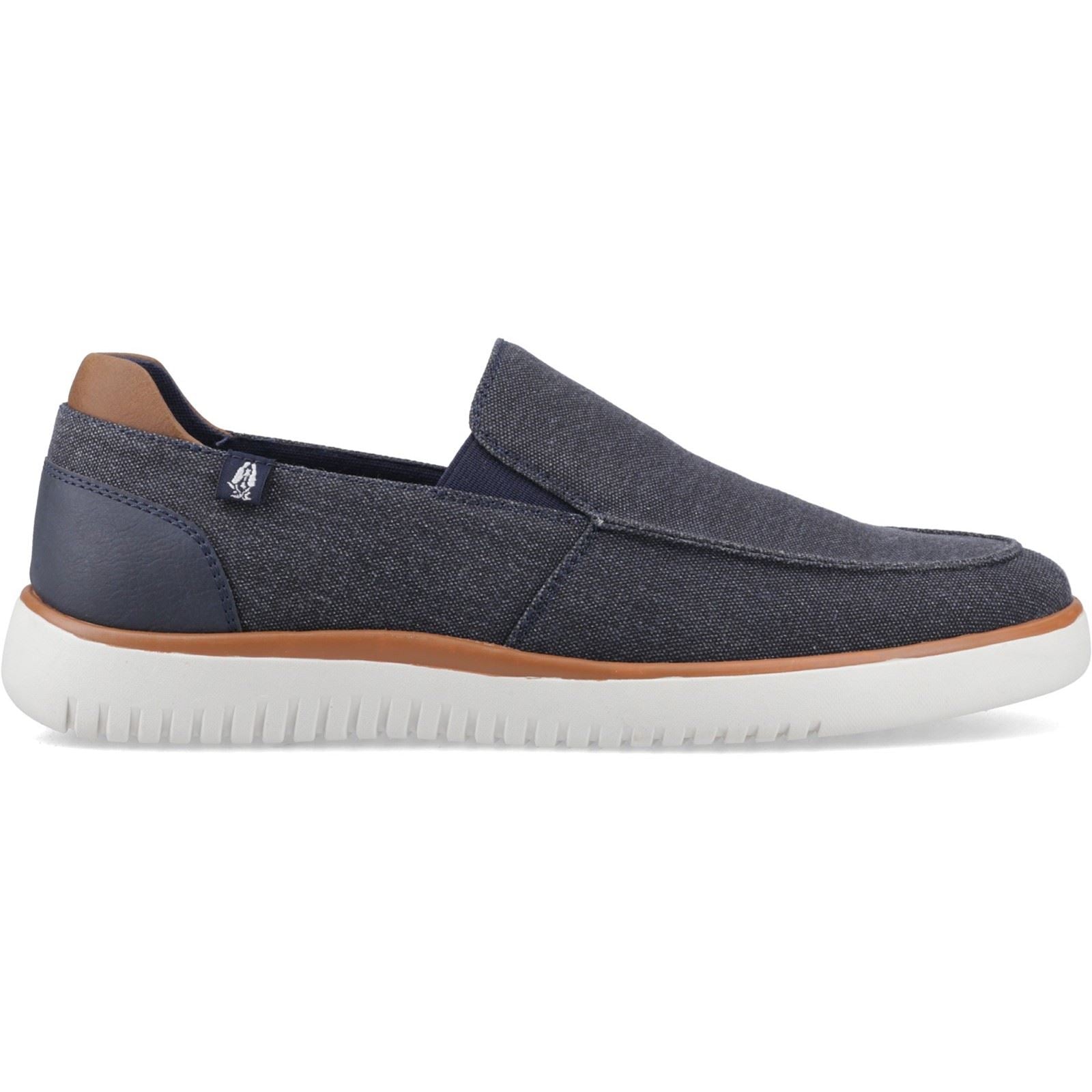 Hush Puppies Damon Slip on Textile Herren Navy Loafer