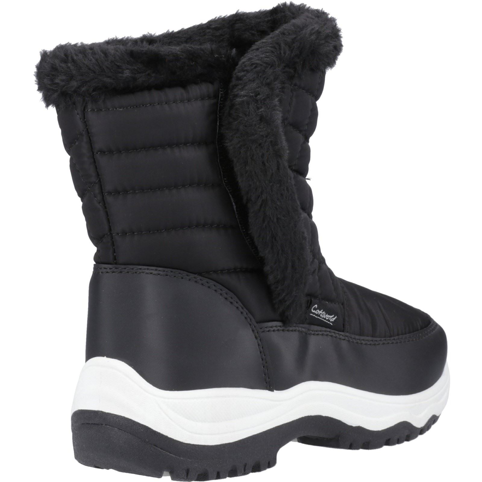 Cotswold Butterrow Textile Damen Schwarze Farbe Winterstiefel bis zur Mitte der Wade