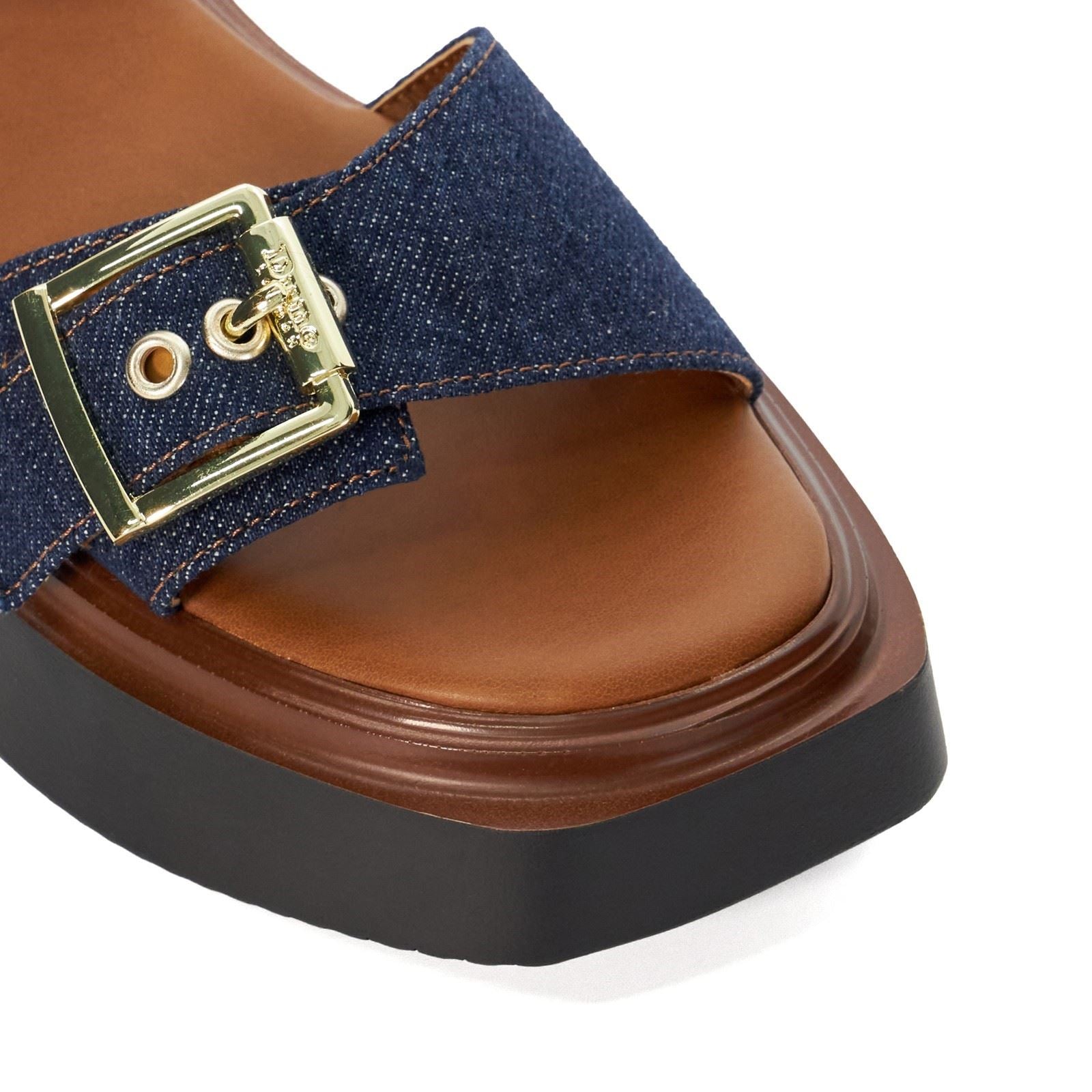 Dune Loells Damen Sandalen In Marineblau Aus Denim