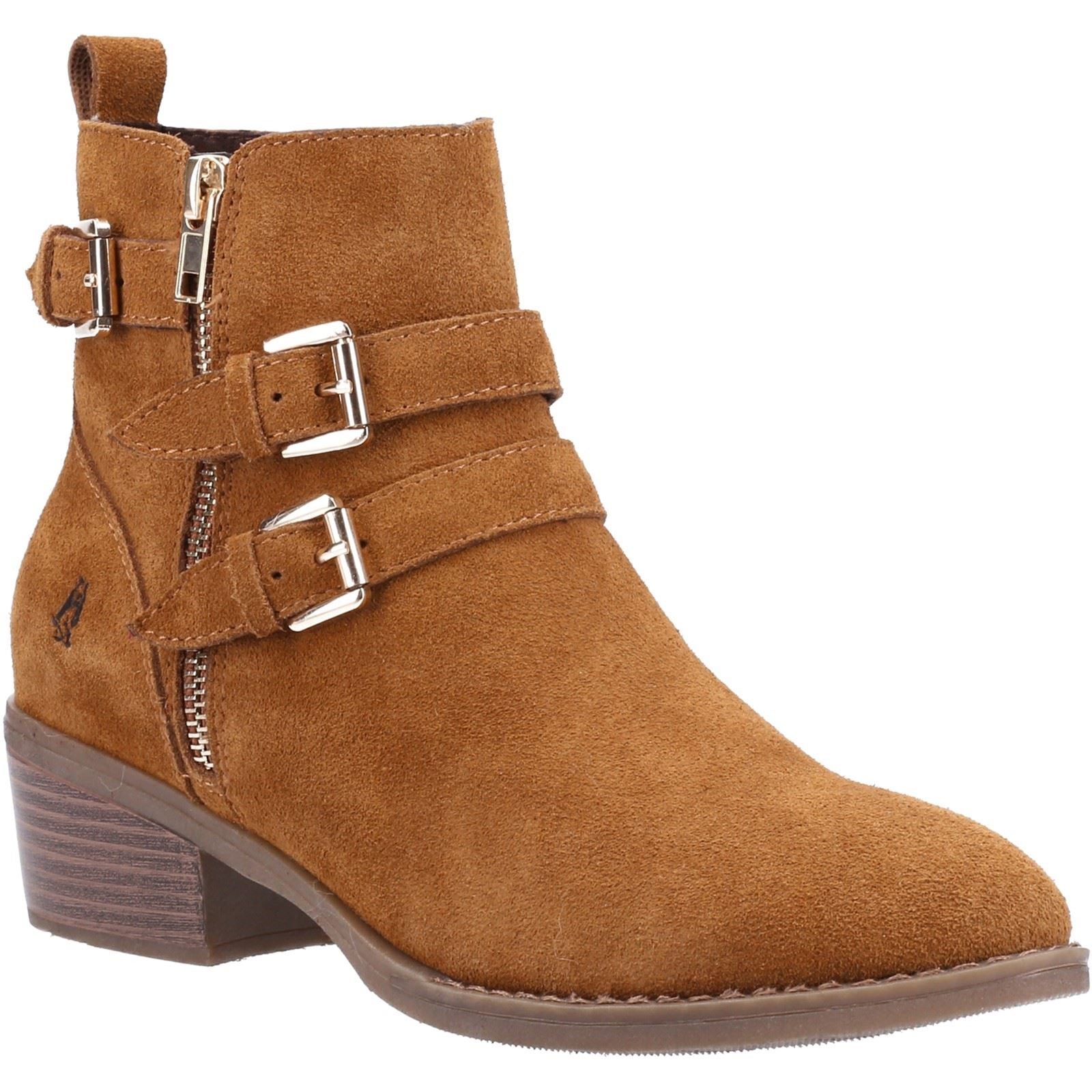 Hush Puppies Jenna Leder Damen Stiefeletten In Beige