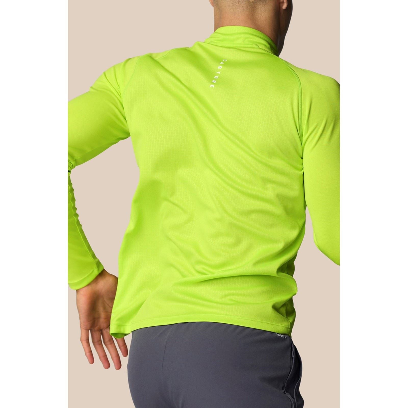 Castore Adapt 1/4 Zip Top Polyester Herren Grünes Activewear T-Shirts