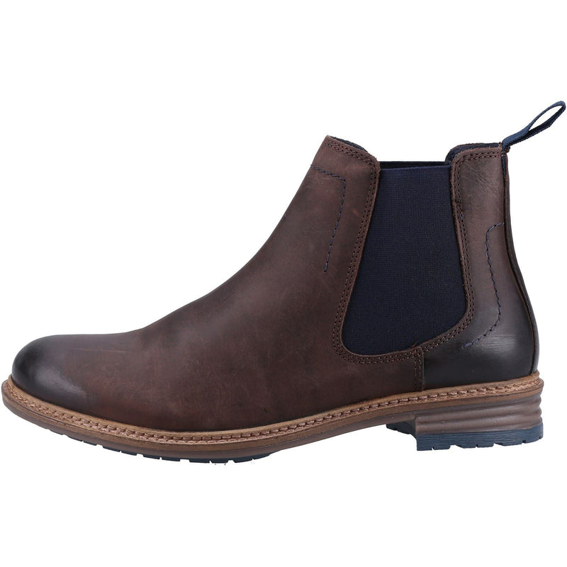 Hush Puppies Justin Chelsea Braune Herrenstiefel Aus Leder