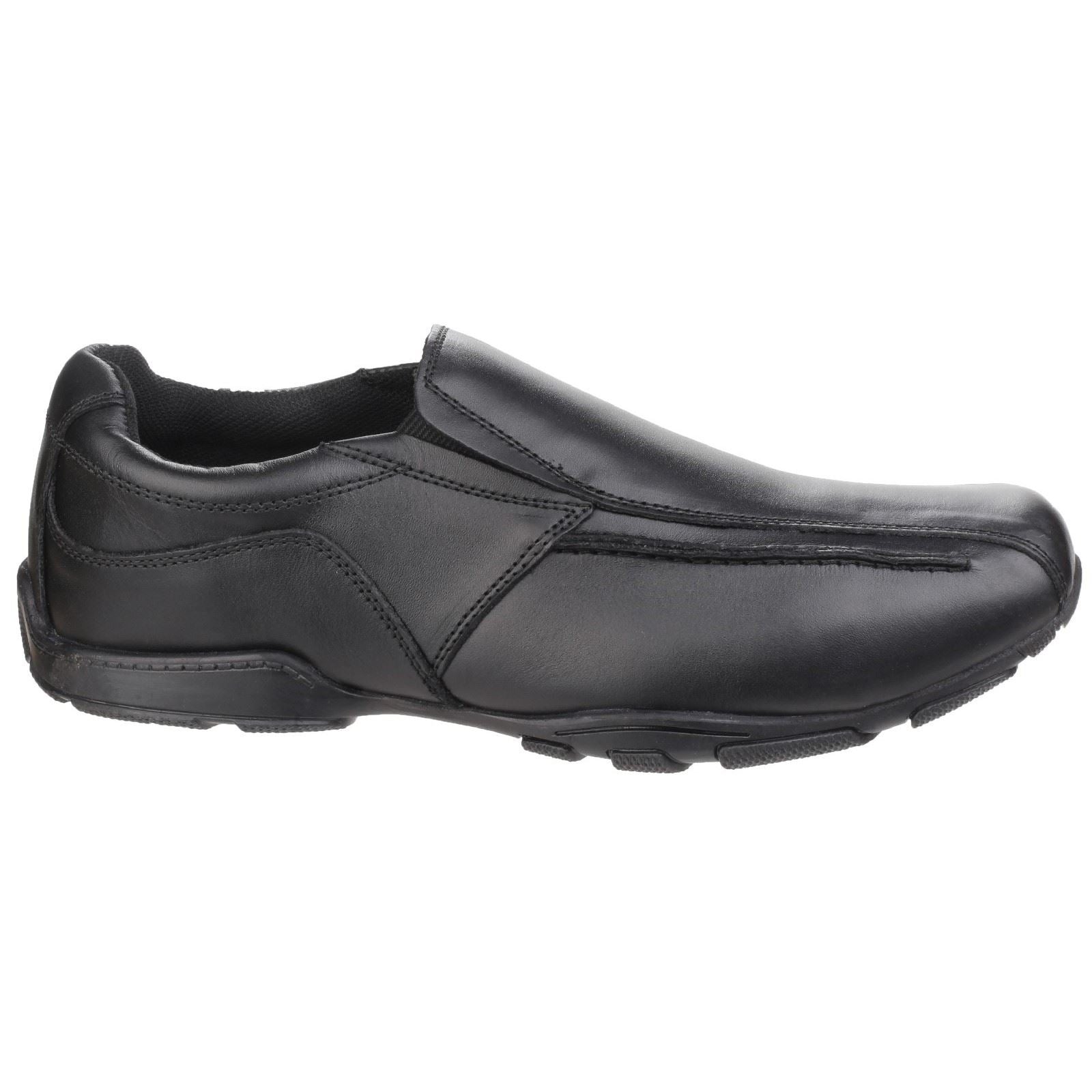 Hush Puppies Bespoke Senior Lederslipper In Schwarz Für Jungen