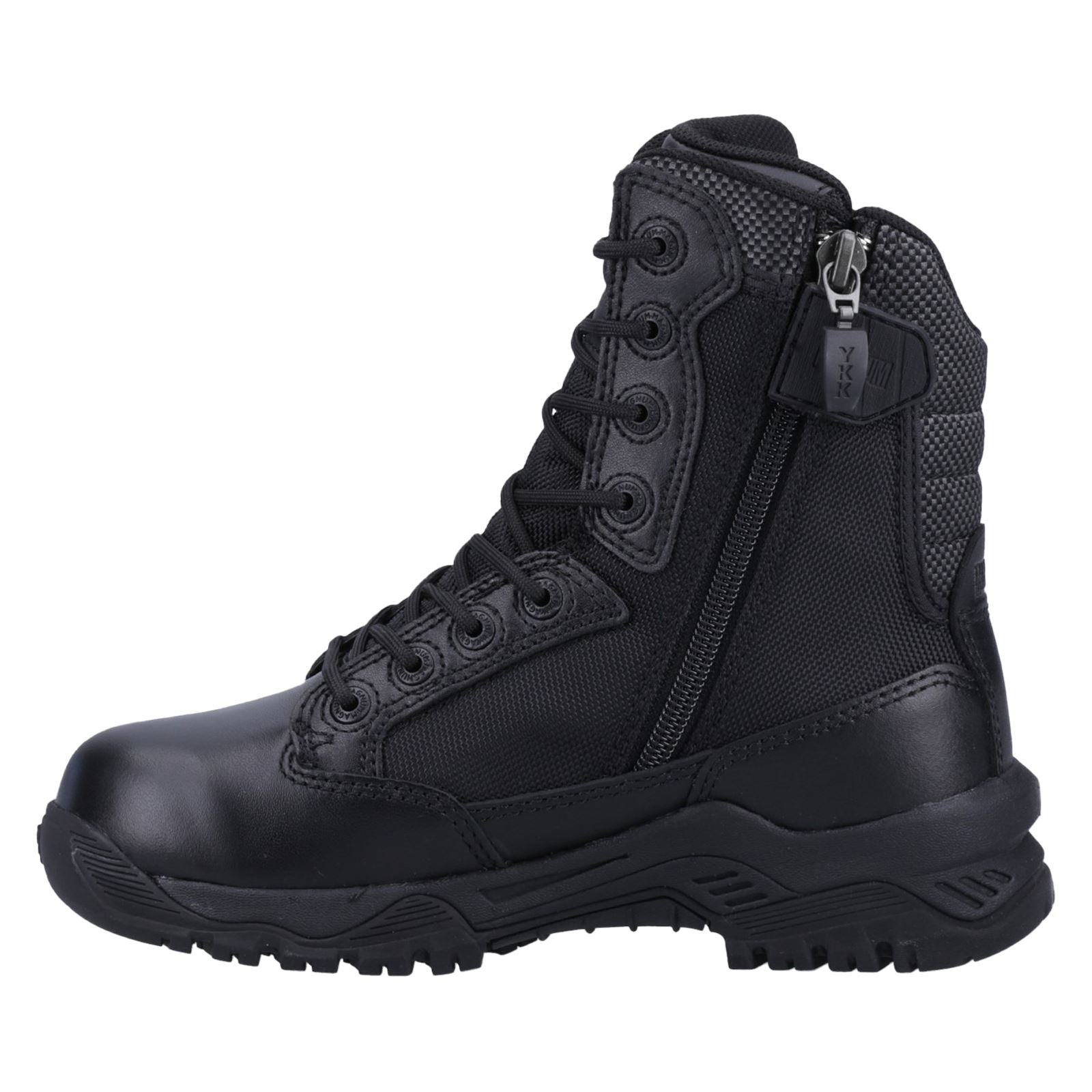 Magnum Strike Force Acht Punkt Null Wp Seitenreißverschluss Leder Schwarz Sicherheitsstiefel