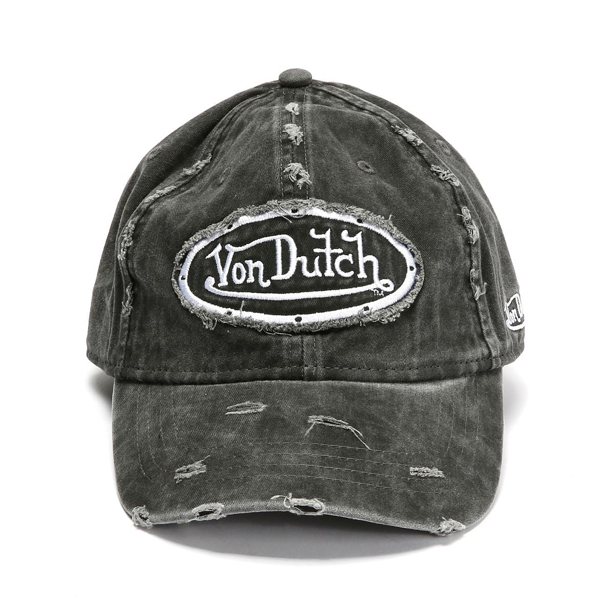 Von Dutch Busted Dad Baumwollneue Schwarze Kappen