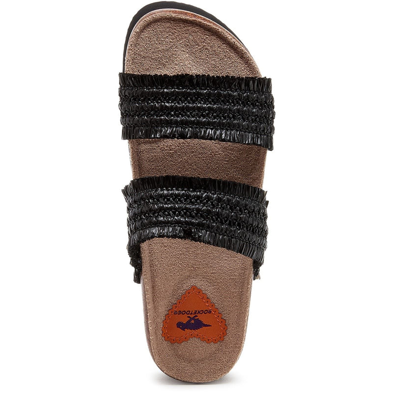 Rocket Dog Aruba Raffia Damen Sandalen Aus Textil In Schwarz