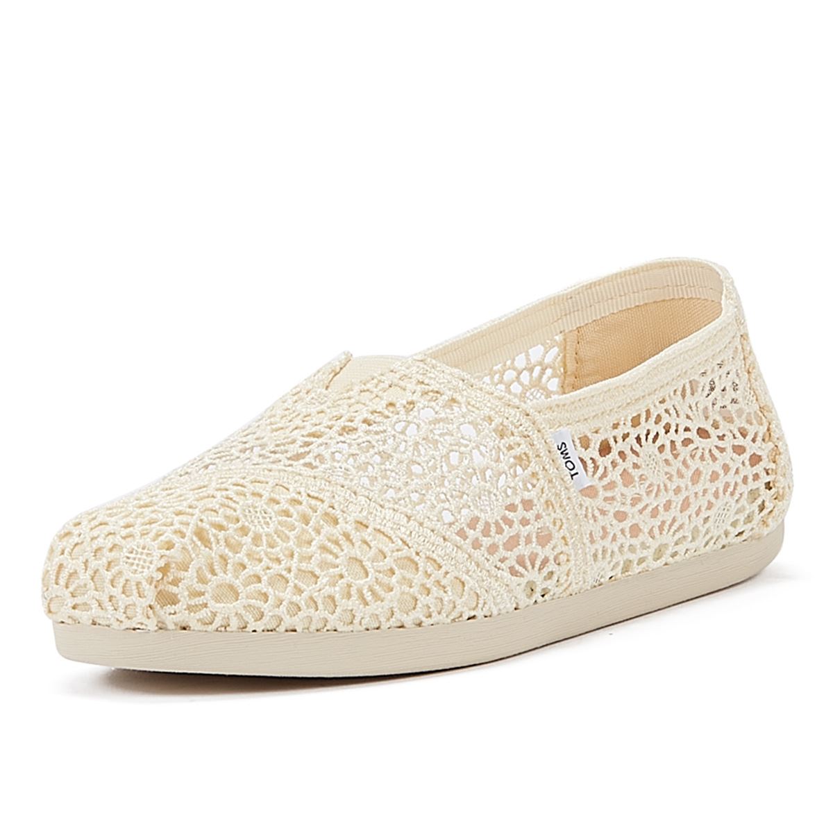 TOMS Apargata Crochet Natural Espadrilles Women's Beige Sandal