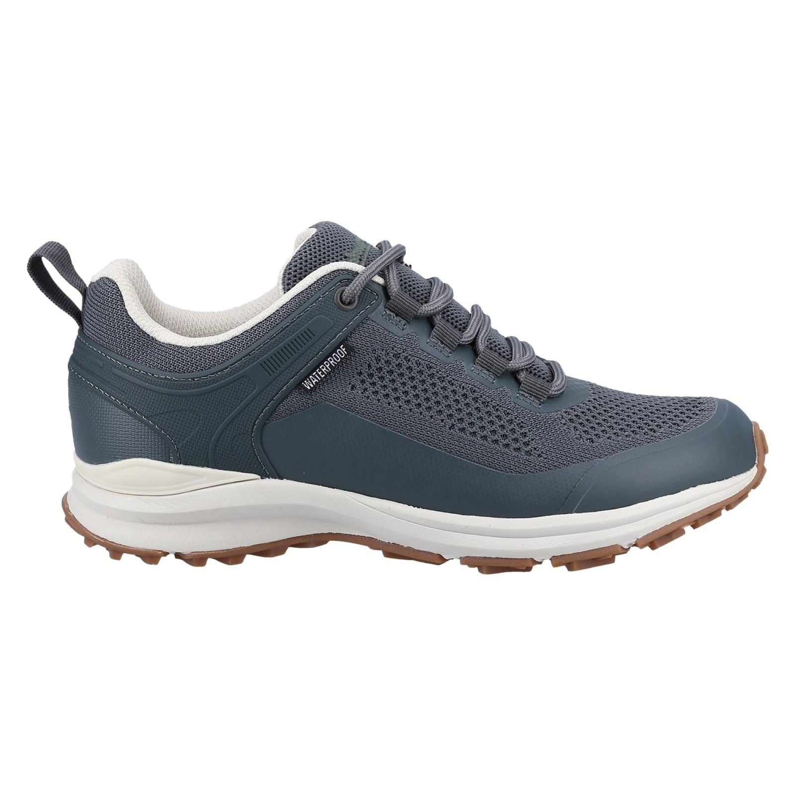 Cotswold Compton Recyceltes Kunststoff Synthetische Pu Damen Graue Sneakers