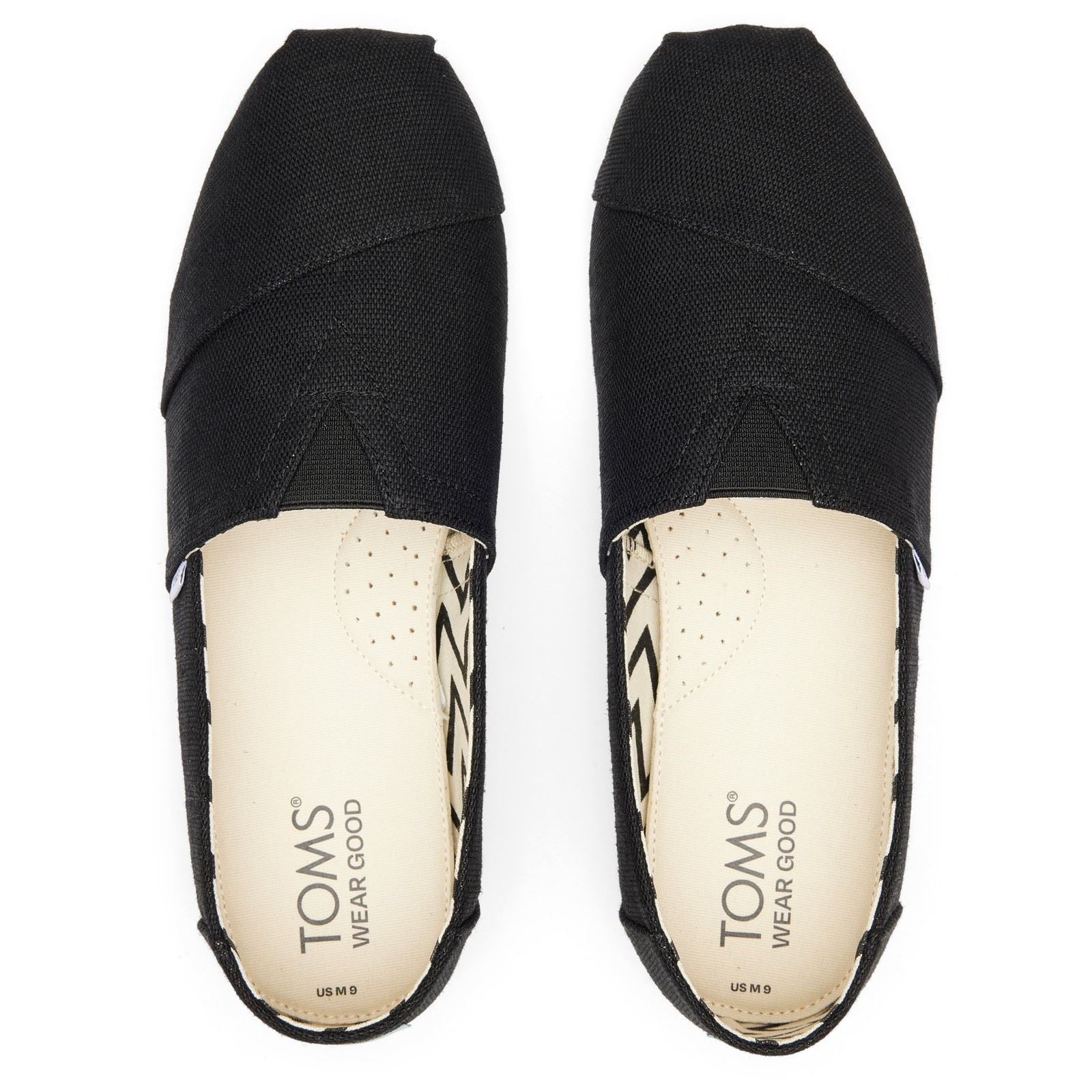 TOMS Alpargata Classic Baumwoll Herren Schwarze Espadrilles