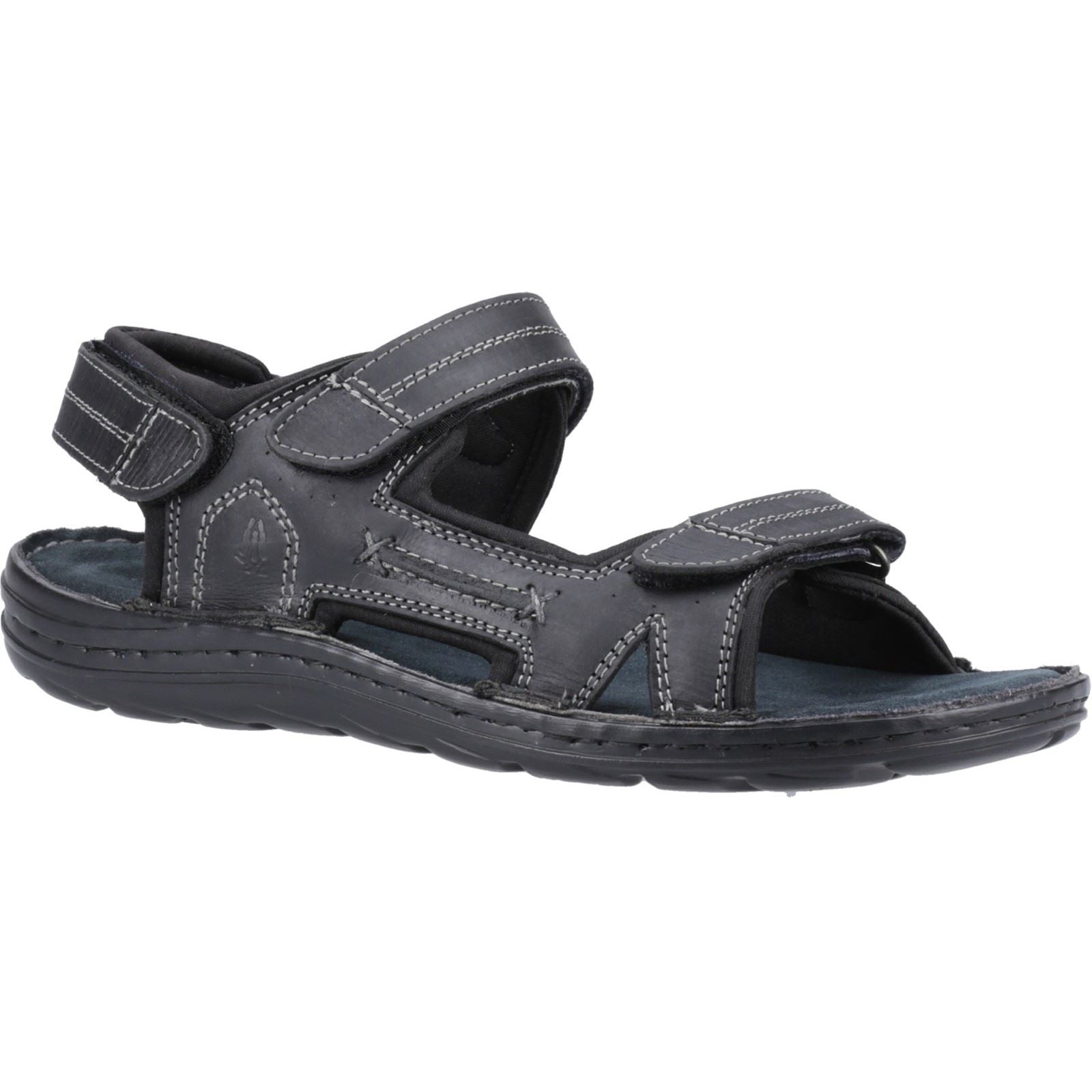 Hush Puppies Alistair Herren Sandalen Aus Schwarzem Leder