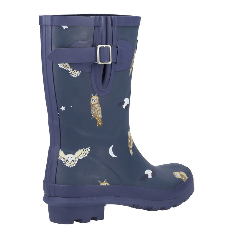 Cotswold Woodland Mid Gummistiefel Für Damen Mit Eulenmuster