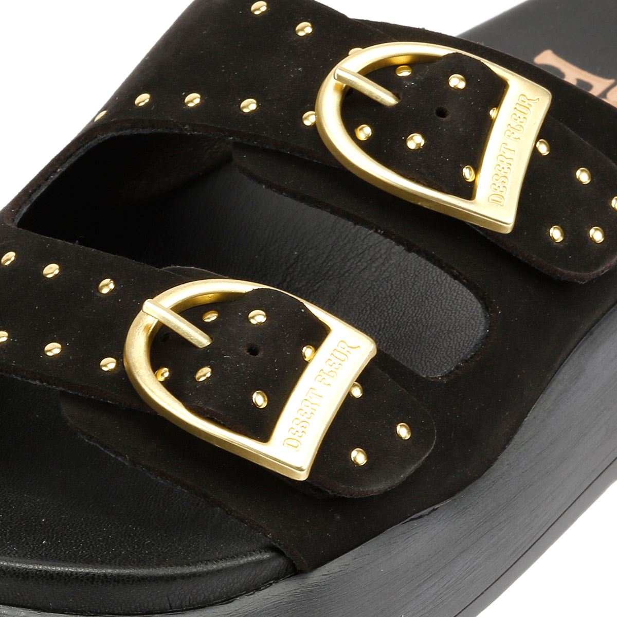 Desert Fleur Girasol Nubuk Damen Sandalen In Schwarz