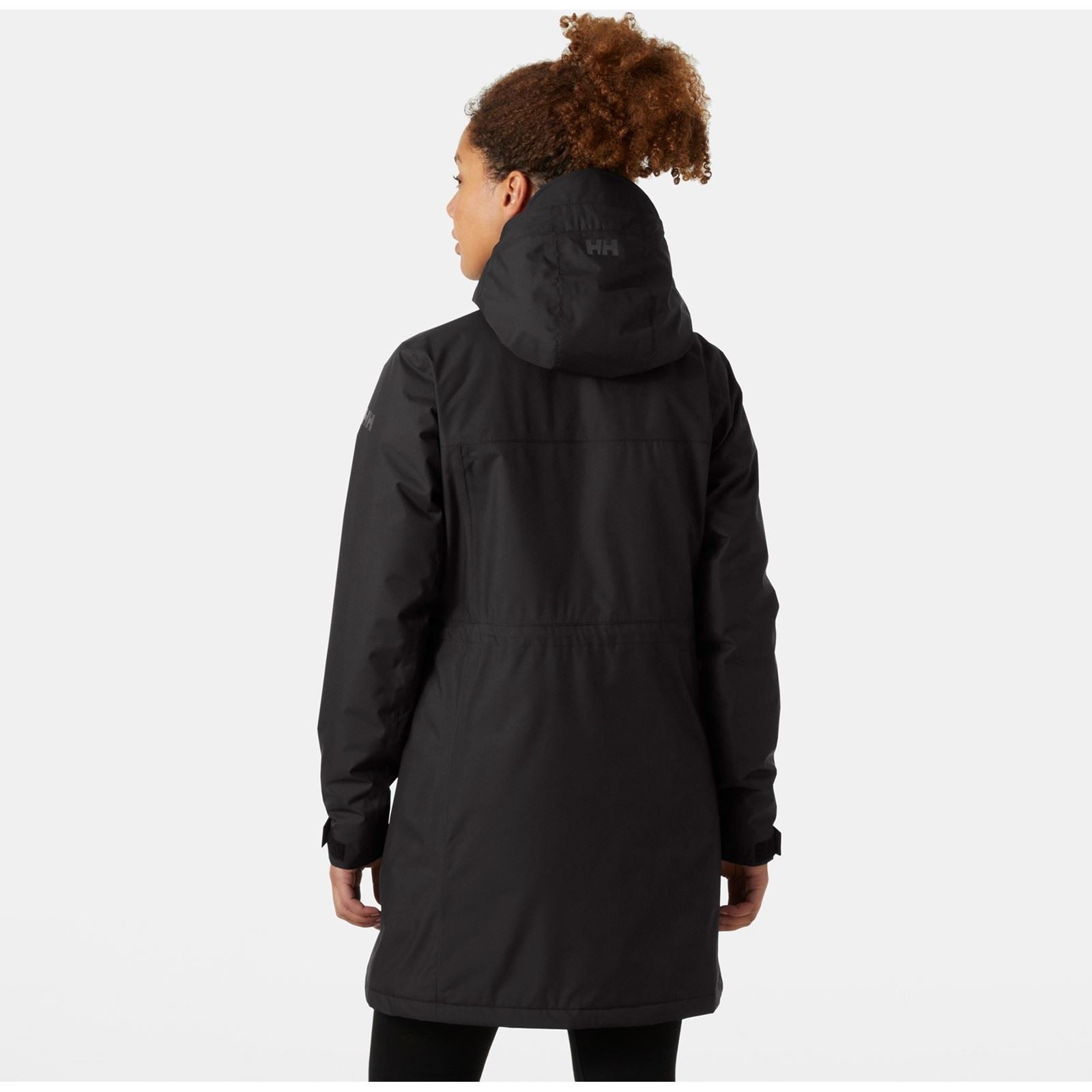 Helly Hansen Sport Westport Damen Schwarzer Gerader Mantel