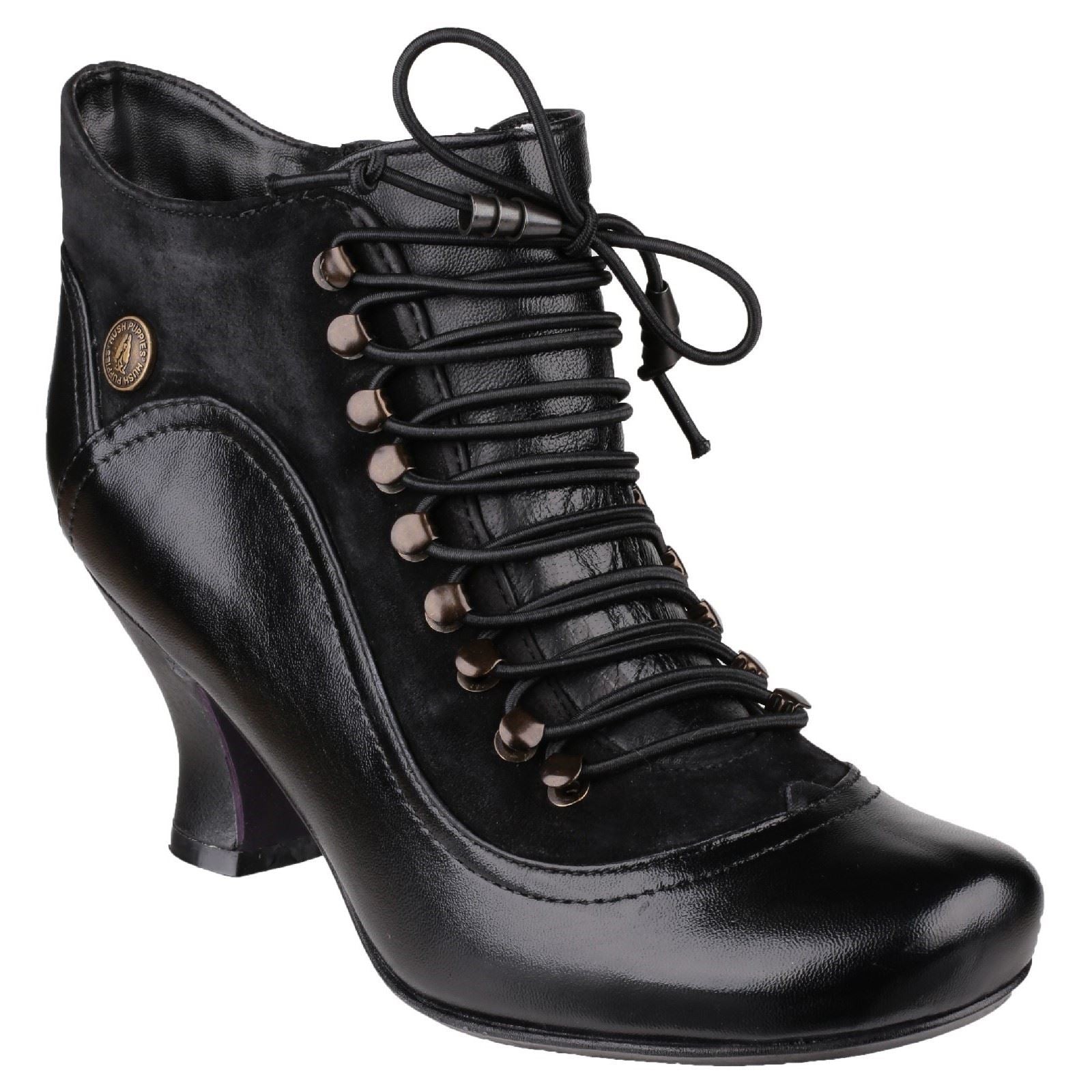 Hush Puppies Vivianna Damenlederstiefel In Schwarz