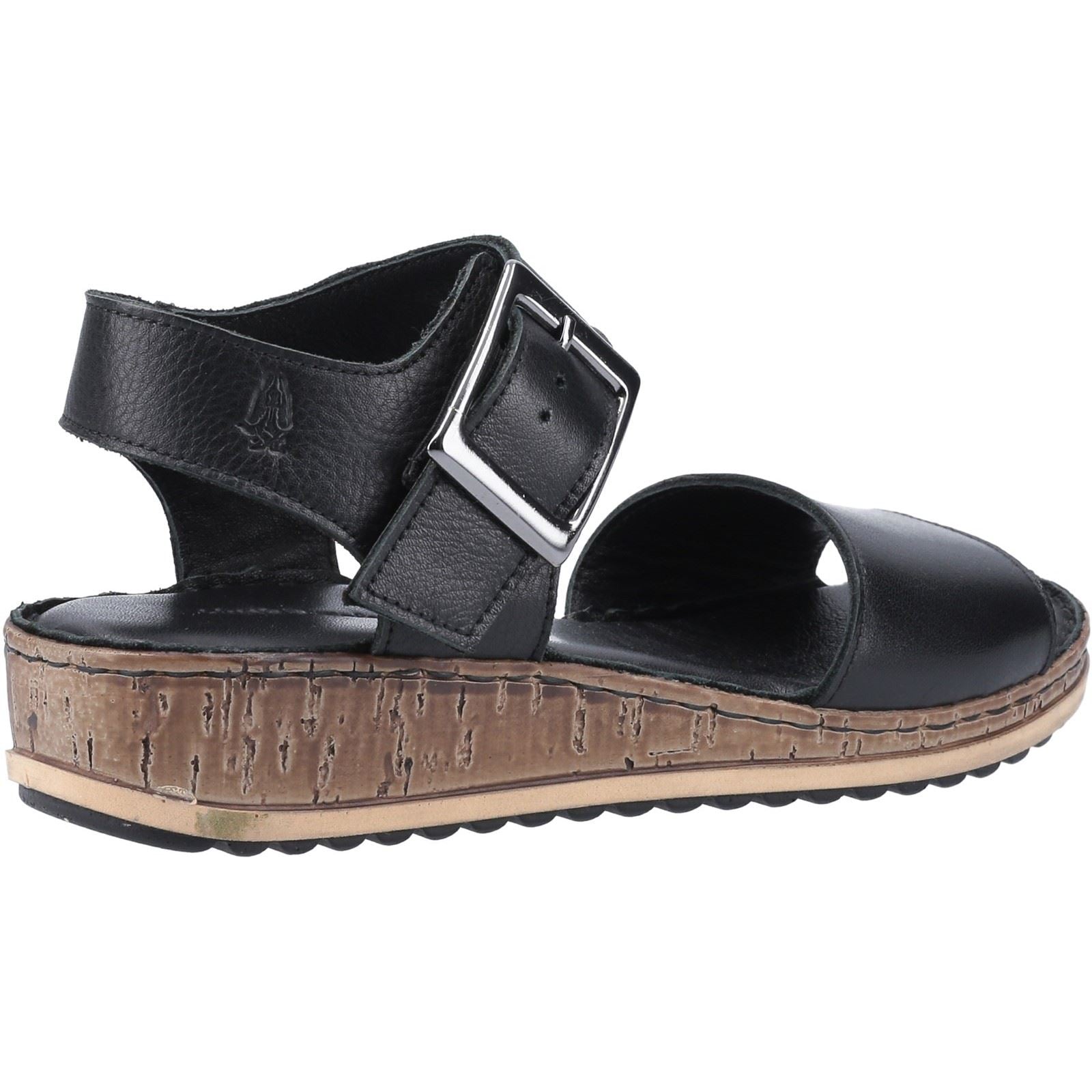 Hush Puppies Ellie Damen Sandalen Aus Schwarzem Leder