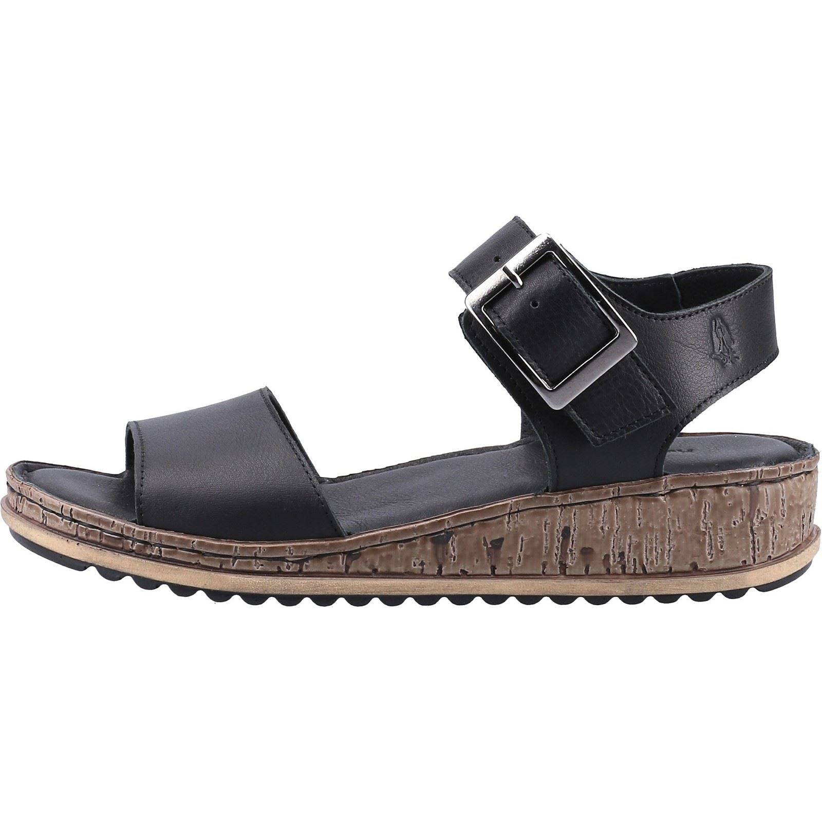 Hush Puppies Ellie Damen Sandalen Aus Schwarzem Leder