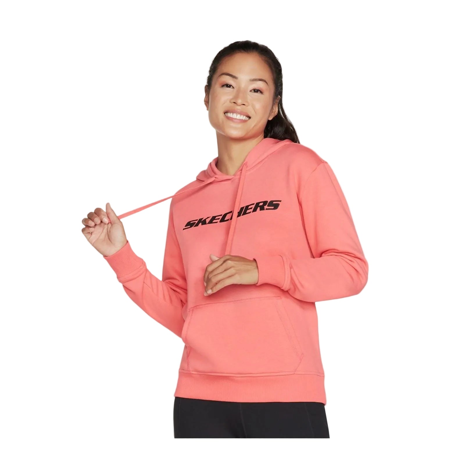 Skechers Performance Heritage Pullover Baumwoll-Pullover Mit Kapuze Für Frauen In Pfirsich